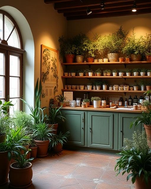 Interno del negozio Aroma Verde a Firenze